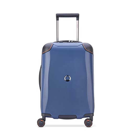 DELSEY Paris Cactus Hardside Luggage with Spinner Wheels, White/Blue, Carry-On 19 Inch