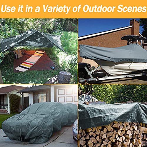 50x100 Stander Duty 6 Mil Tarp Cover, Waterproof, UV Resistant, Rip and Tear Proof, Poly Tarpaulin with Reinforced Edges for Roof, Camping, Patio, Pool Cover, Boat, Blue
