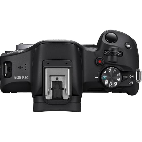 Canon EOS R50 Mirrorless Vlogging Camera (Black) w/RF-S18-45mm F4.5-6.3 is STM Lens (Renewed)