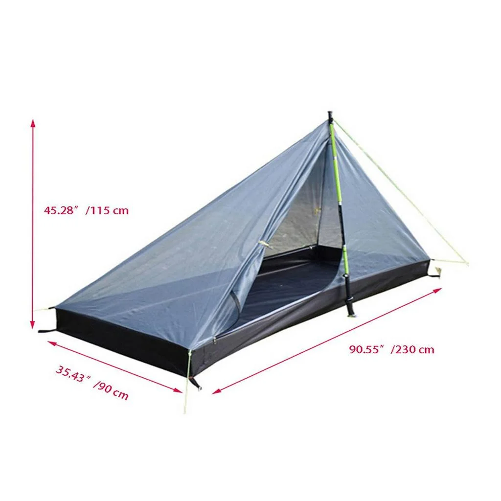 1 Person 3- Waterproof Camping Outdoor Tent Backpacking Hiking Gray White