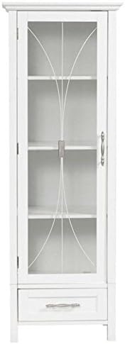 Pemberly Row 49 1-Door Linen Cabinet in White