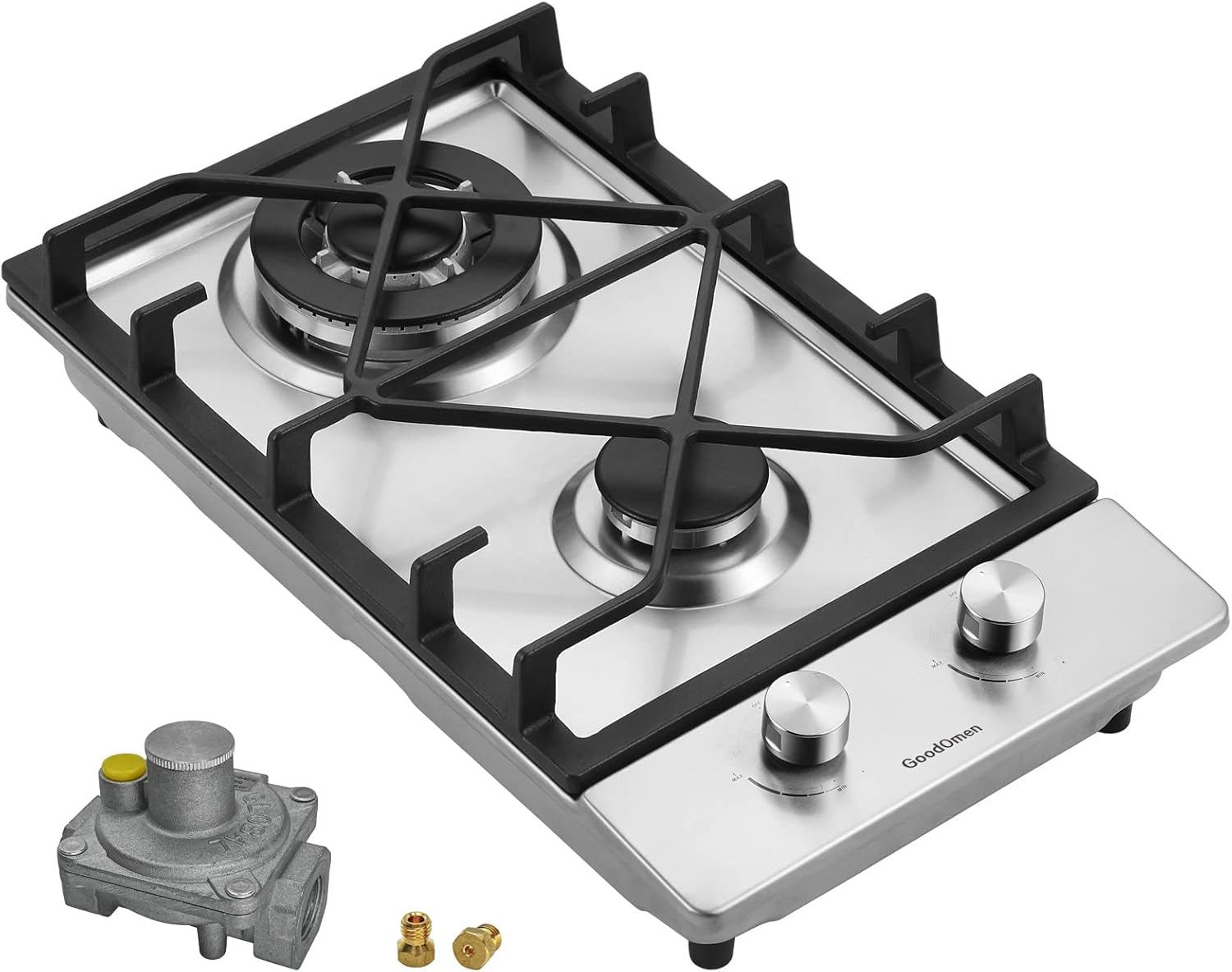 Gas Cooktop 36 inch with 5 Sealed Burners in Stainless Steel, Built-in Stovetop with Thermocouple Protection, Gas Stove Top with Cast Iron Grates, Gas Hob with LPG/NG Convertible and Easy to Clean