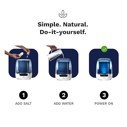 Air Purifier and Humidifier Combo, Air Purifier for Home Bedroom, Hypochlorous Acid Eliminates Bacteria Viruses Mold, Cleans & Moisturizes Air, Odor Eliminator Smoke Pets Mildew for Large Room