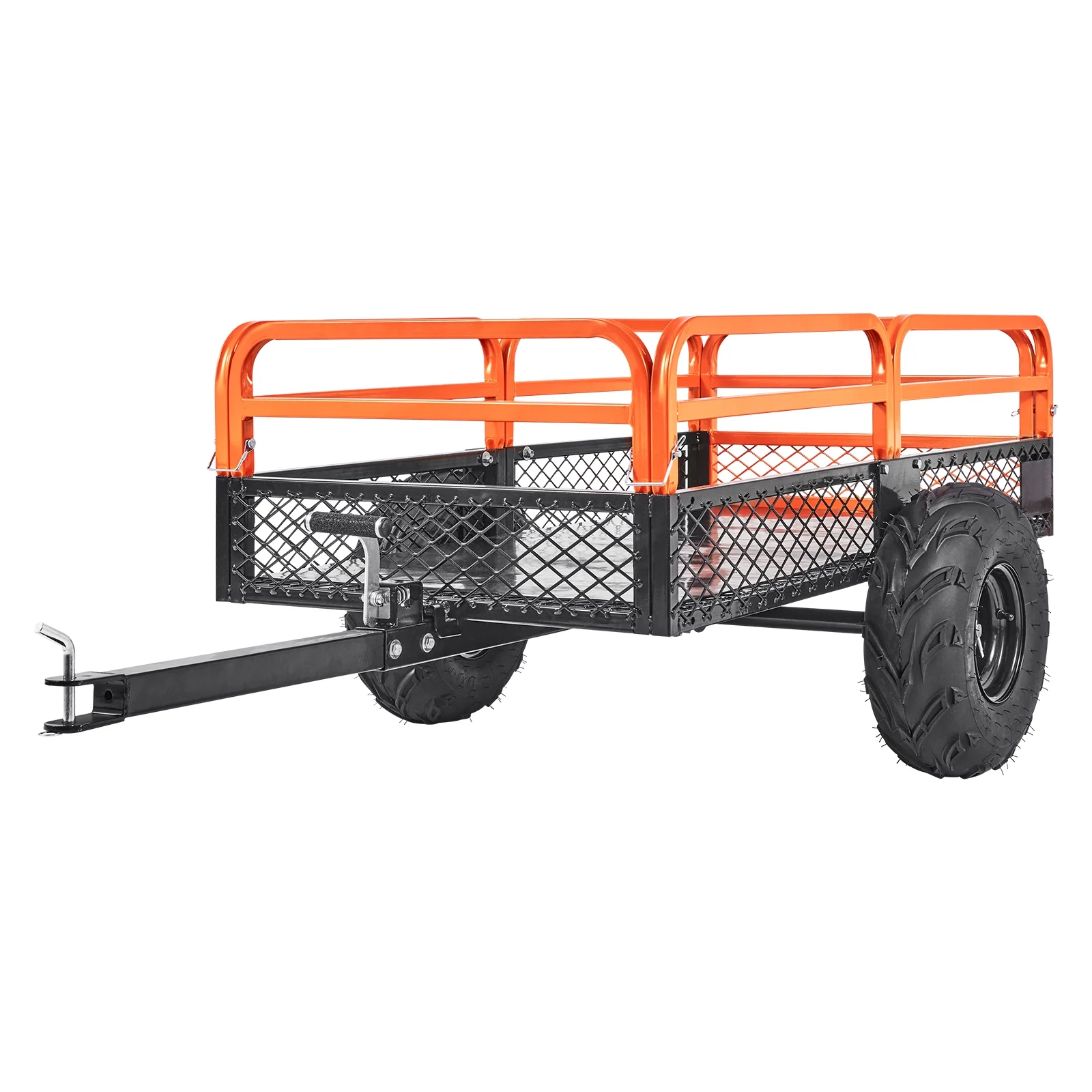 SKYSHALO Cu. Ft. Steel Construction Dump Trailer Tow Behind Dump Cart 1500 lbs 15