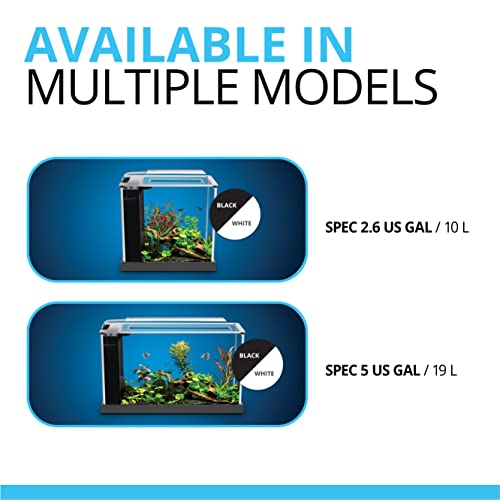 Fluval SPEC Freshwater Aquarium Kit, Aquarium with LED Lighting and 3-Stage Filtration