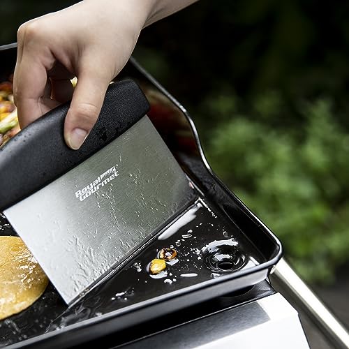Royal Gourmet PD1302 3-Burner 26,400-BTU Portable Gas Grill Griddle, Flat Top for Outdoor Camping, Tailgating, Picnics, Silver