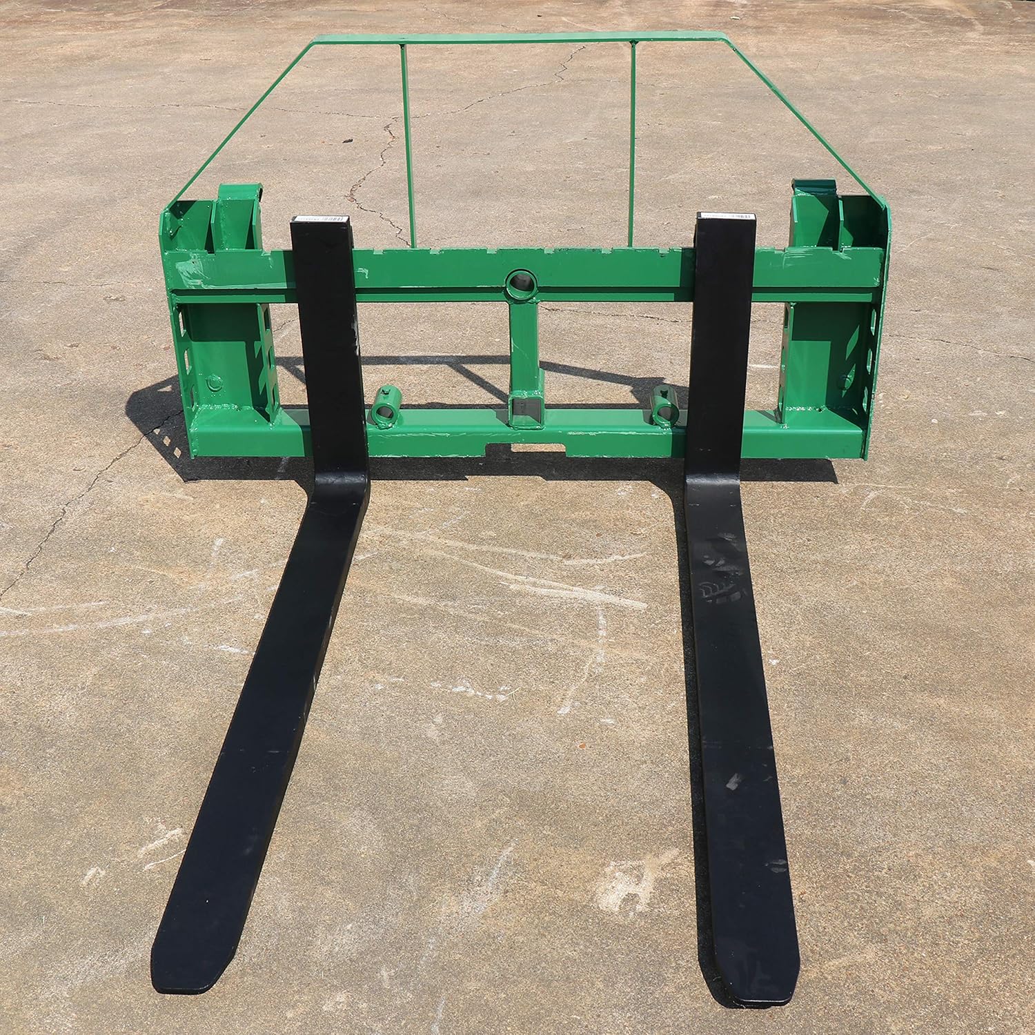 Titan Attachments Heavy Duty Pallet Fork Frame and 48" Fork Blades with 2" Trailer Receiver Hitch Fits John Deere Loader