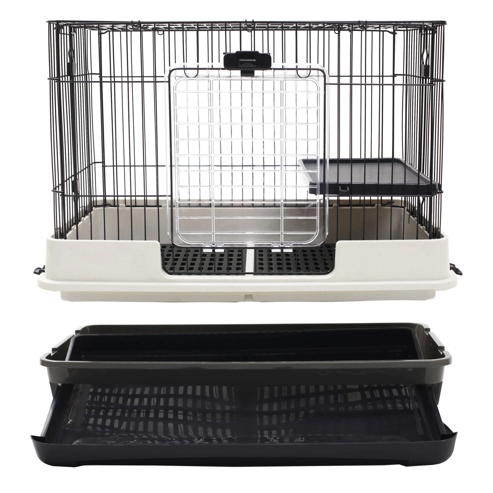 PawHut 32x22 Indoor Rabbit Cage Small Animal House Habitat with Wheels