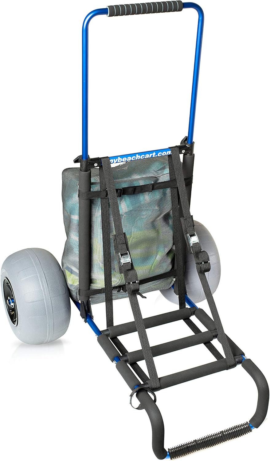 My Beach Cart® NO Rust Aluminum Foldable Beach Cart Trolley 12 INCH Big Wheels Balloon Tires for Sand Heavy Duty. Why Buy A Beach Cart That Only Holds A Cooler?