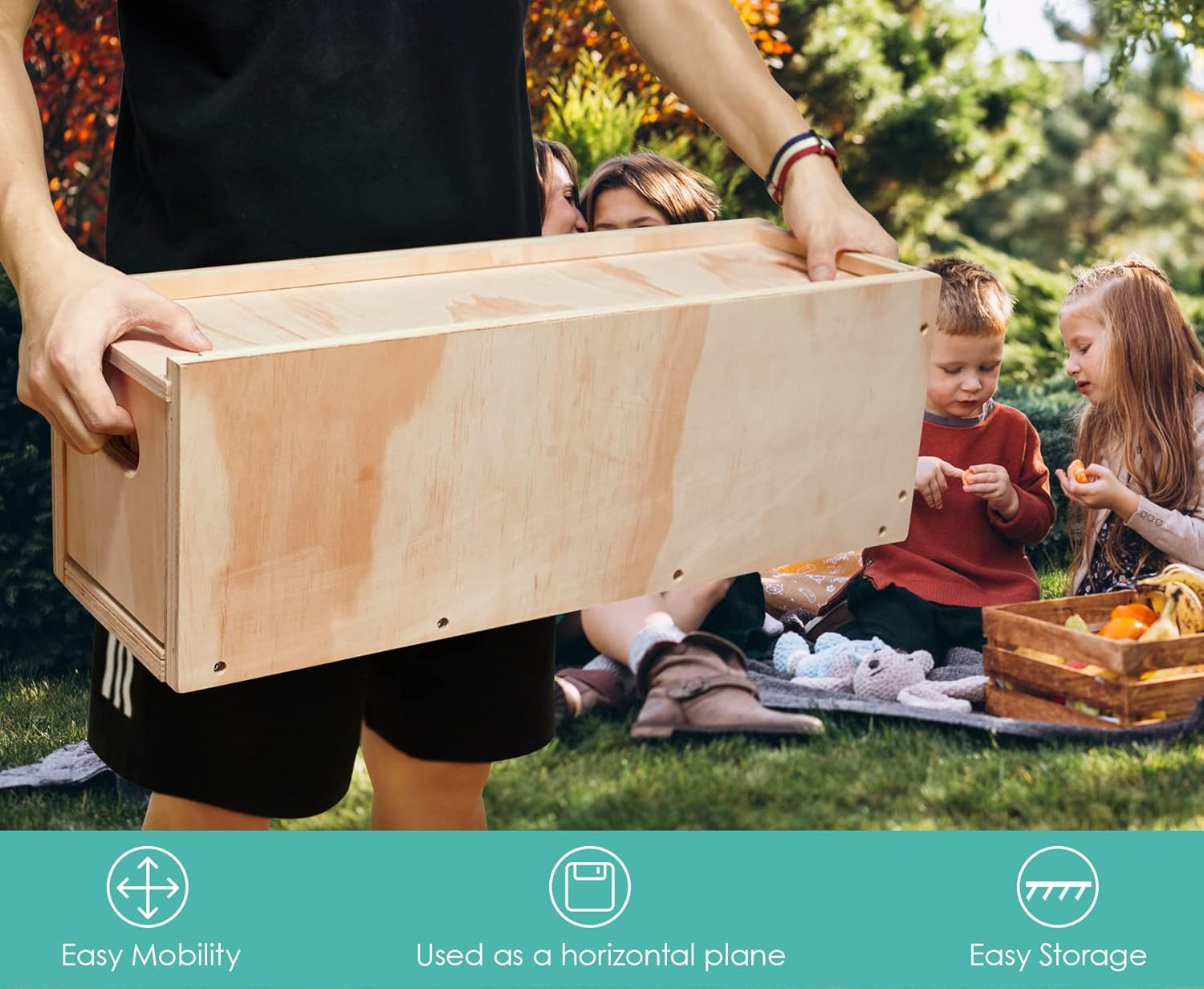 CELETOY Giant Stacking Game, Quick Set-up & Quick Storage Block Wooden Tower Game Set with Carrying Bag and Tumble Tower Box for Kids, Adults and Family, Lawn Games Backyard Outdoor