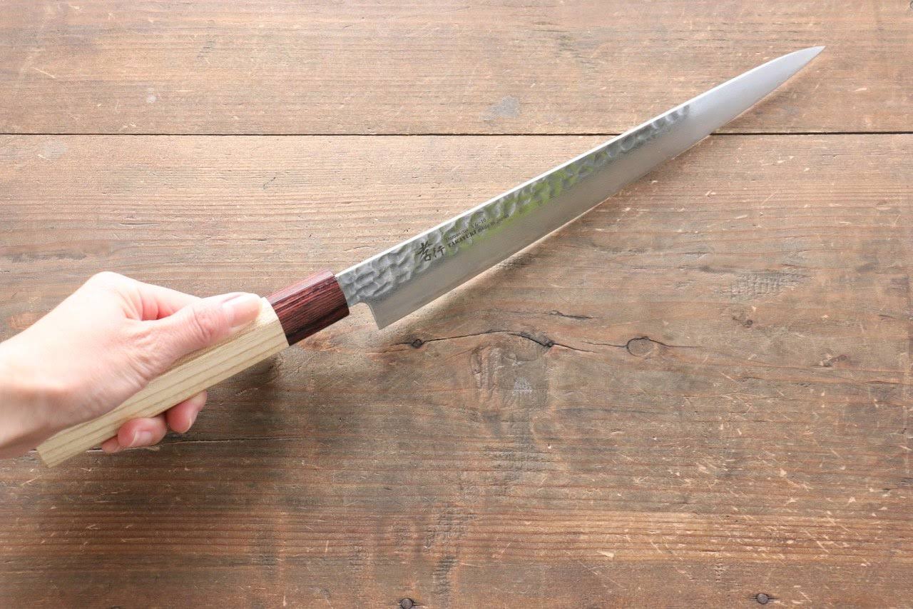 Sakai Takayuki VG10 33 Layer Damascus Sujihiki Japanese Knife 240mm Keyaki (Japanese Elm) Handle