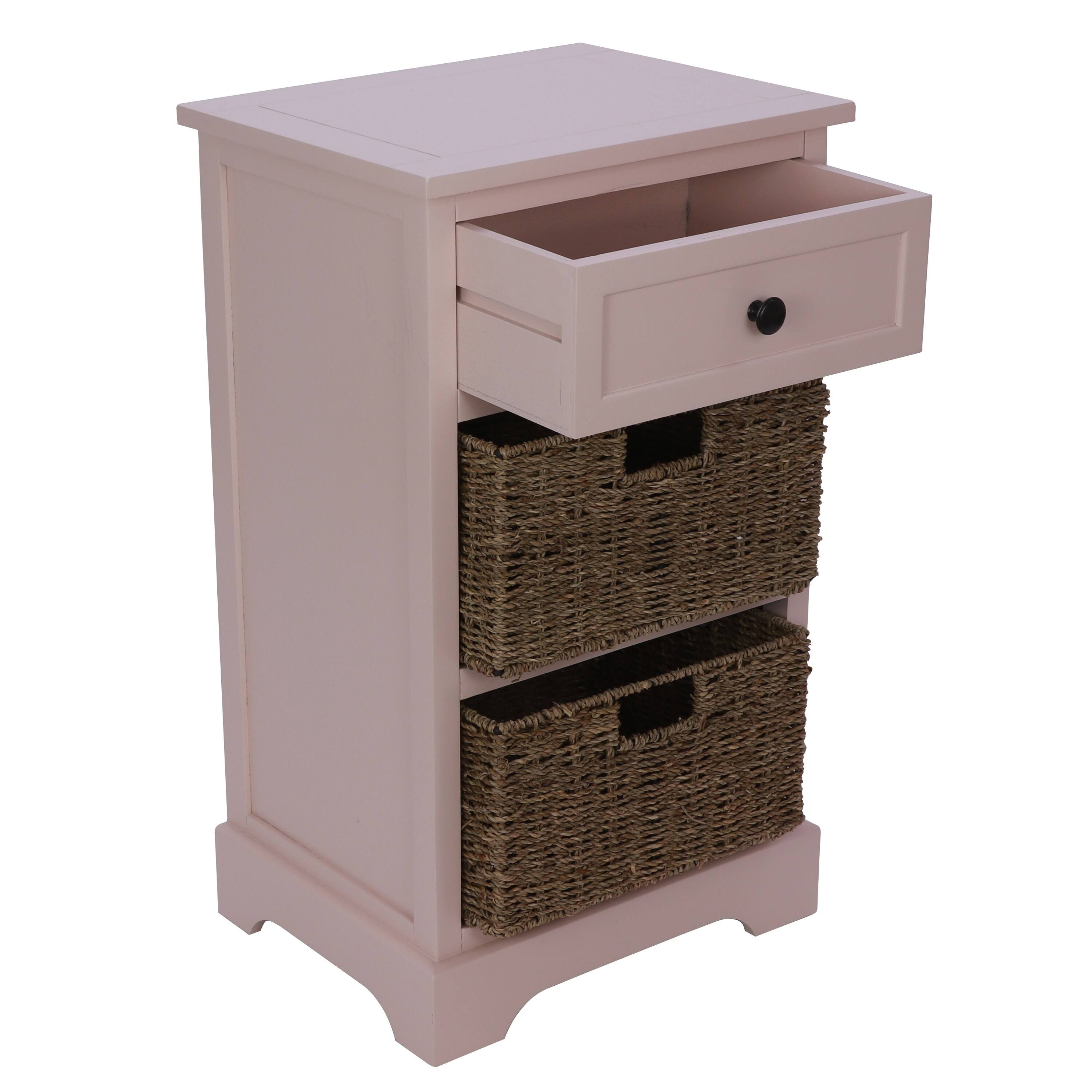 The Gray Barn Tudor Rose 1-Drawer 2-Basket Accent Chest - Rosie Mae