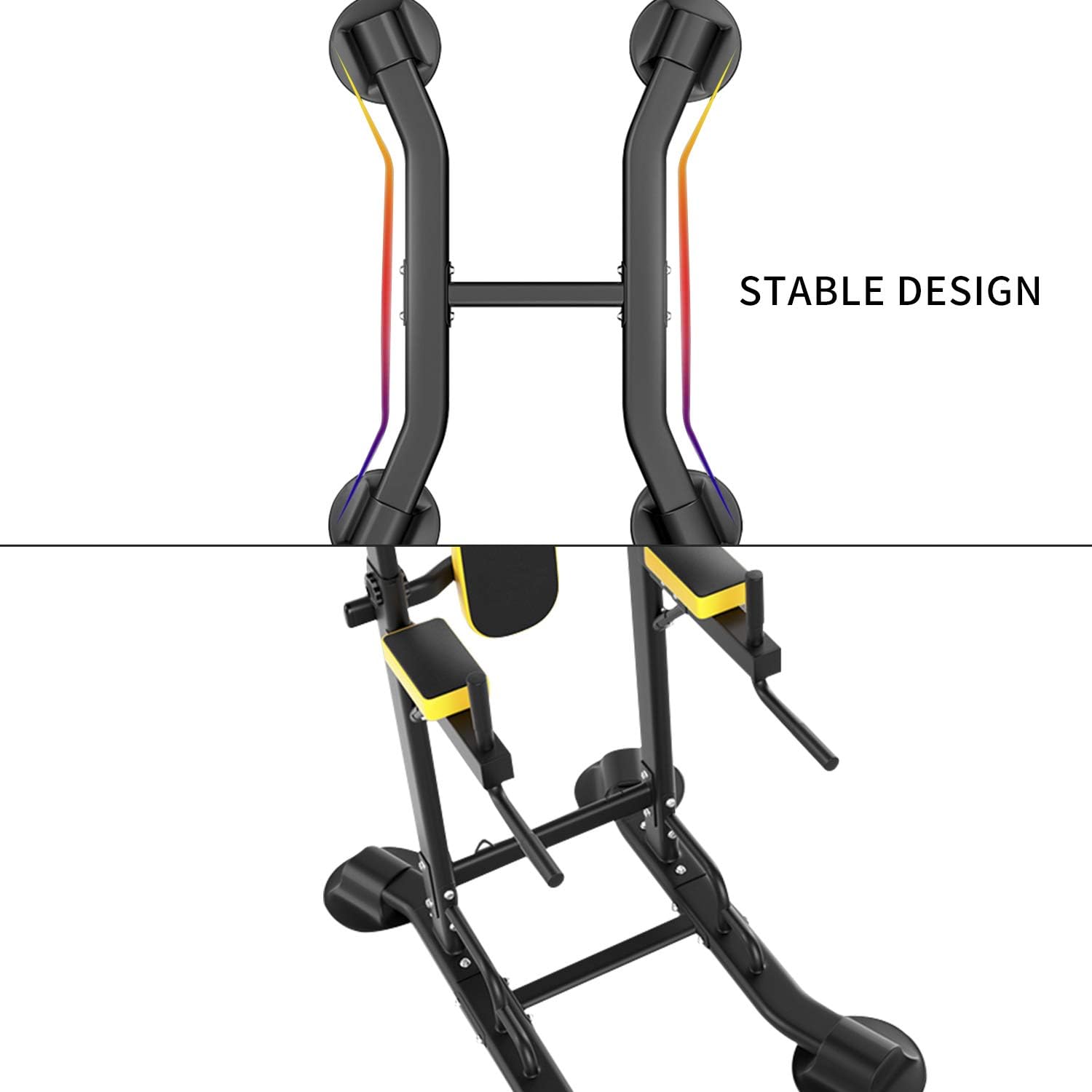 Ainfox Power Tower, Pull Up Bar Tower Dip Stands for Home Gym Strength Training Workout Equipment