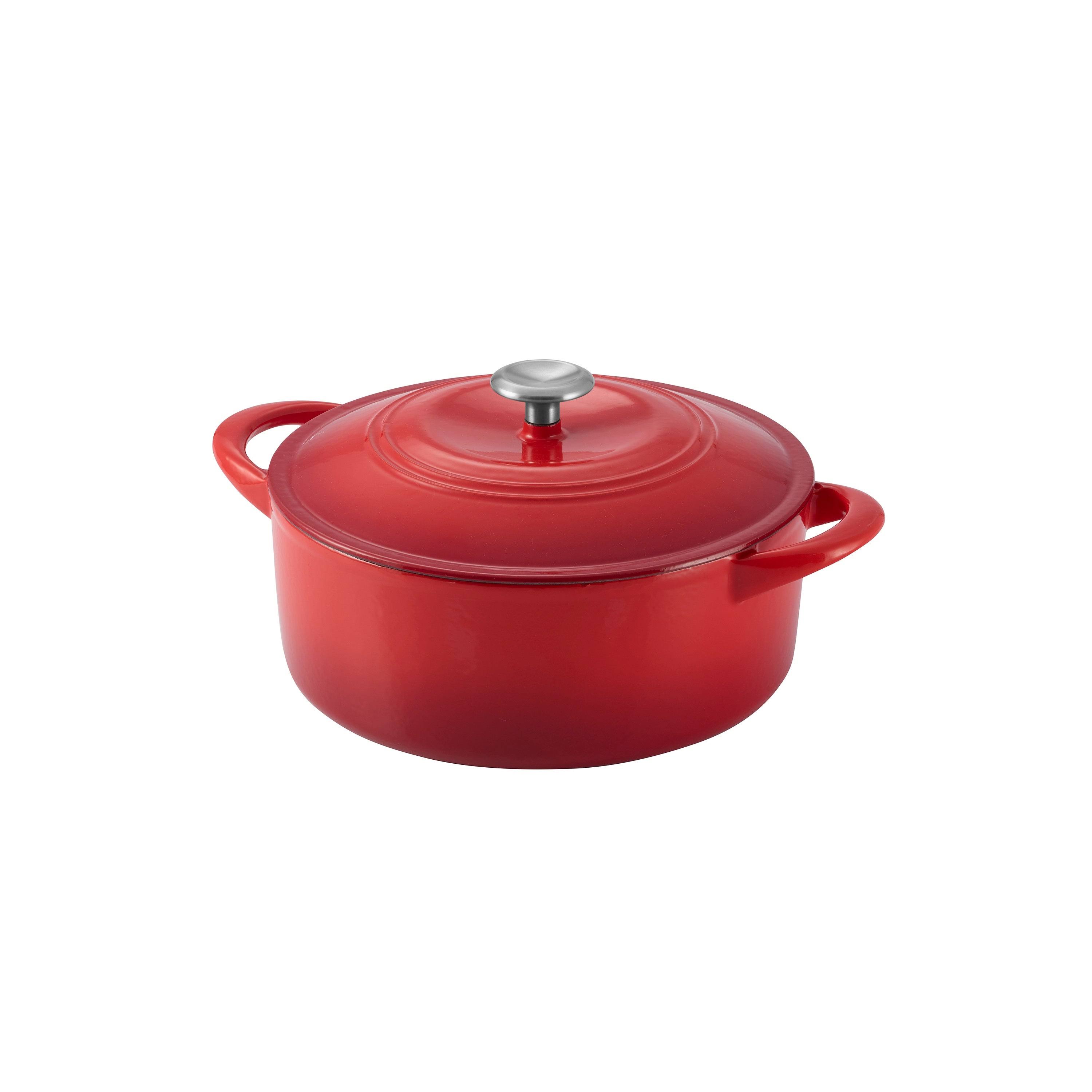 Tramontina 6 qt Enameled Cast Iron Covered Dutch Oven - Red