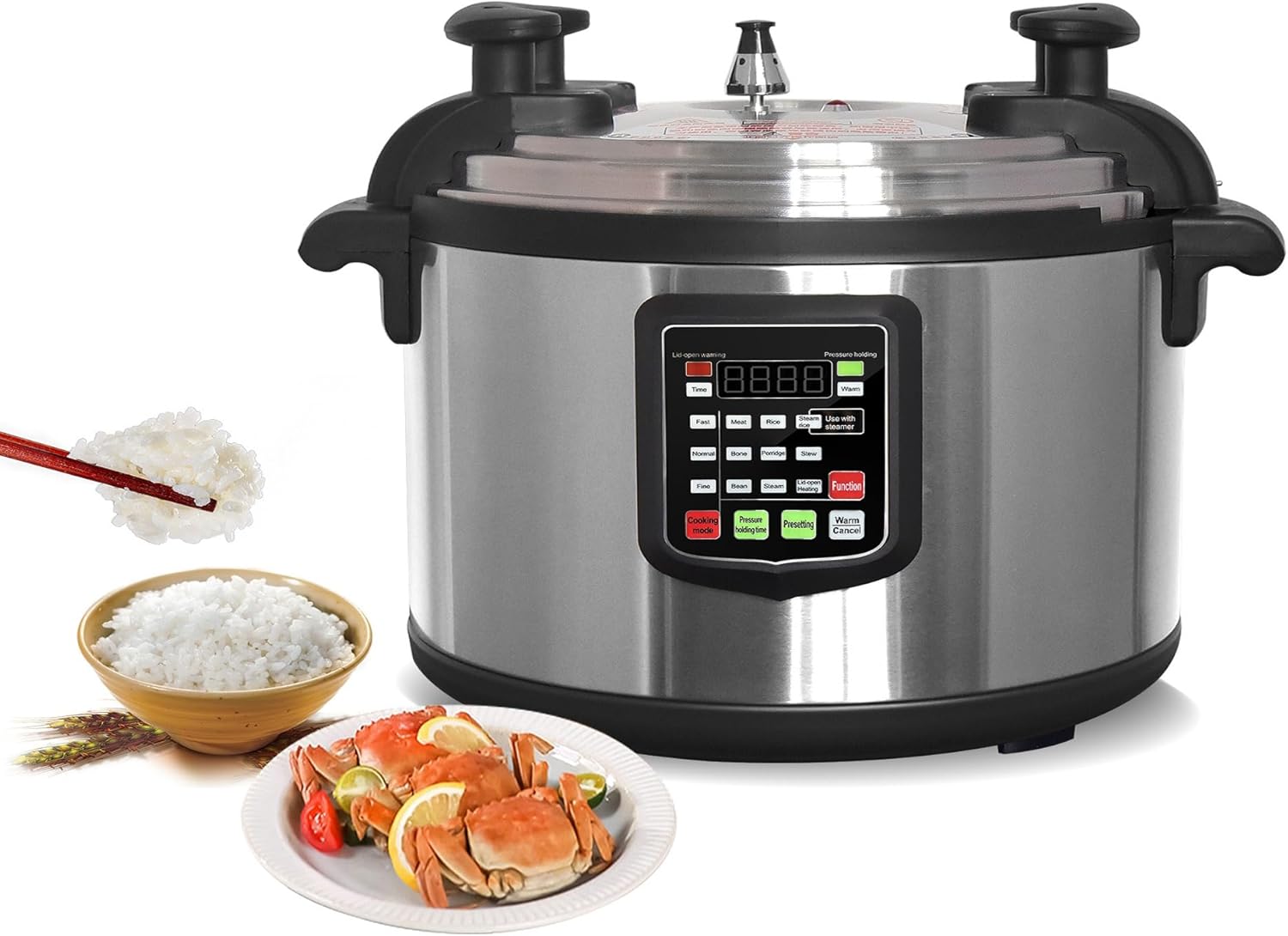 Kolice Commercial Multi-Function Pressure Cooker,Multi Cooker Pressure Canner With Non-stick Inner Pot, 45L (48 QT),5000W,For Hotel Canteen Restaurant and Household Kitchen