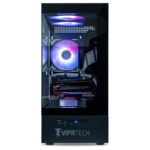 ViprTech Stryker 4.0 Liquid-Cooled PC - AMD Ryzen 7 (4.4GHz Turbo), RTX 4060 8GB, 32GB DDR4 3200, 1TB NVMe SSD, 700W PSU, WiFi BT, Win 11 Pro, RGB, Gaming Desktop Computer Prebuilt, White
