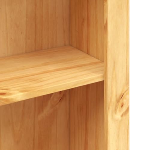 5-Tier Bookcase Mexican Pine Corona Range 31.9"x15.7"x66.9",Rustic Mexican Pinewood Bookcase with 5 Shelves for Ample Storage Bookcases & Standing Shelves