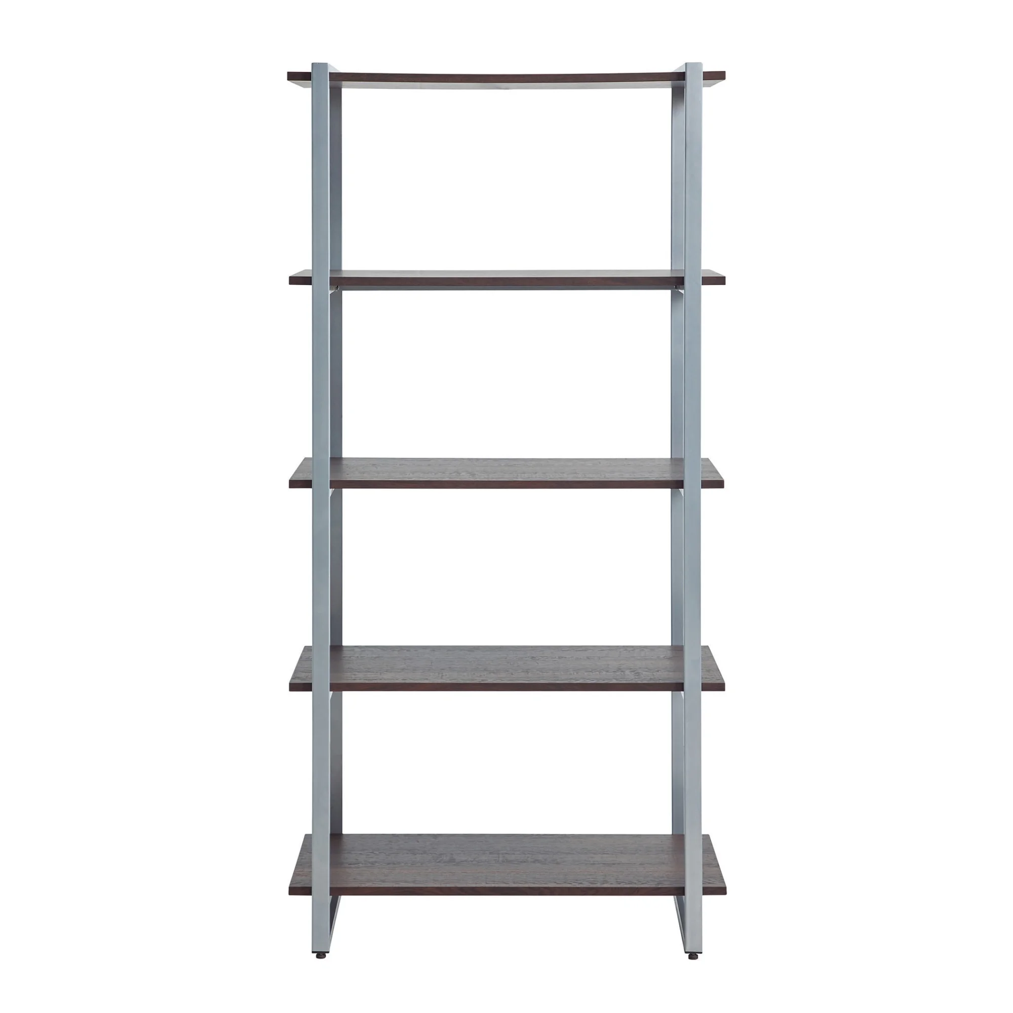 Realspace® Trezza 60"H 4-Shelf Bookcase, Warm Walnut