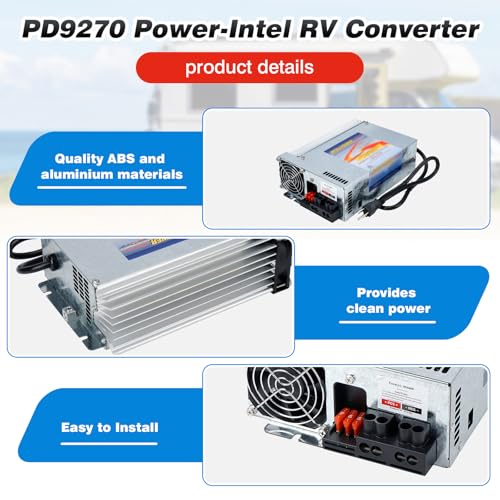 Rv Power Converter Inverter Charger 12v rv Converter 80 Amp Progressive Dynamics PD9280AV Inteli-Power 9200 Series Converter/Charger with Built-in Charge Wizard for Rv Camper Caravans