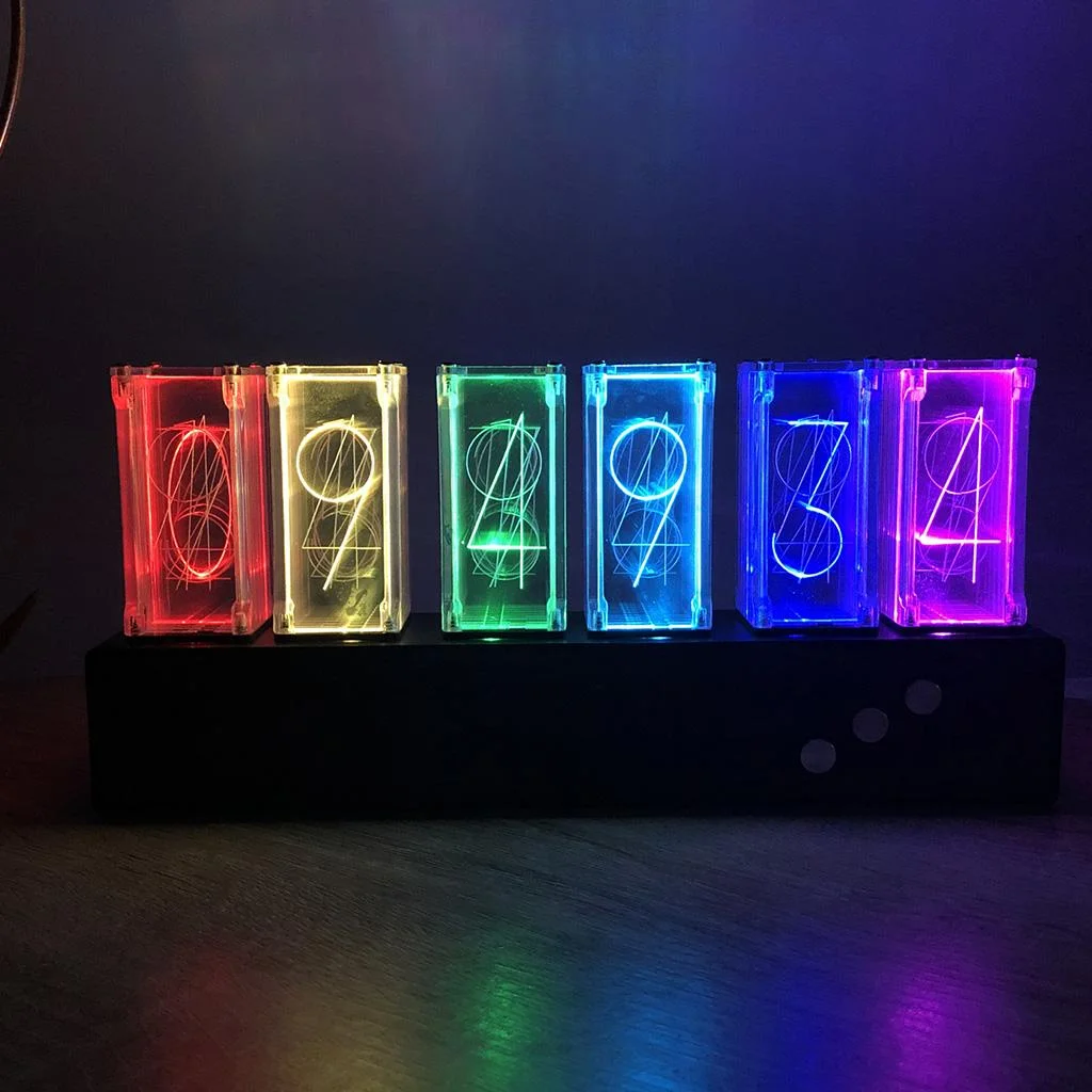 LED Nixie Clock, Digital Tube Clock, Nixie Tube Clock Multiples, USB for Lovers, Boyfriend, Christmas, Birthday Gift
