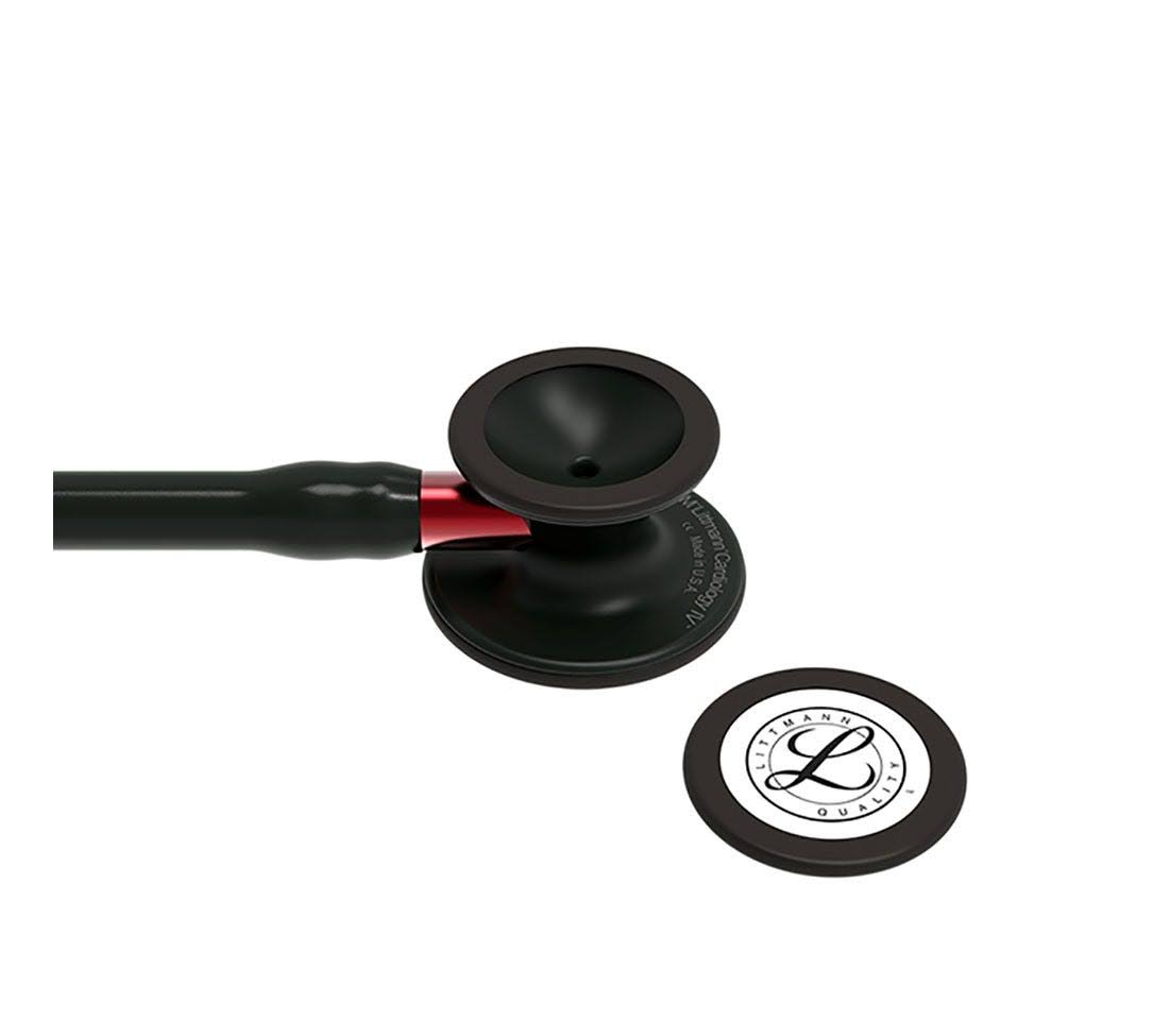 3M Littmann Cardiology IV Stethoscope - Black / Black / Red
