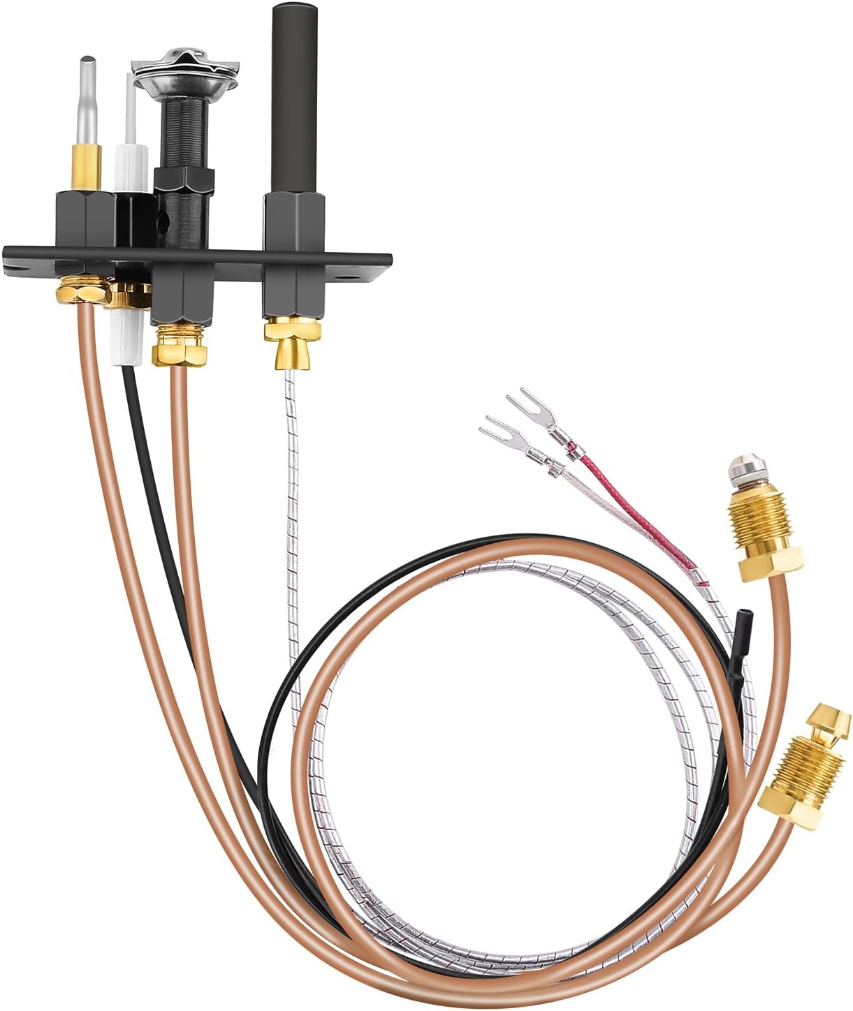 WADEO Propane and Natural Gas Pilot Assembly, 3 Way Pilot Replacement for HHT, Majestic, Monessen, Temco, Vermont Castings Fireplace and Stoves, Replaces 10002264