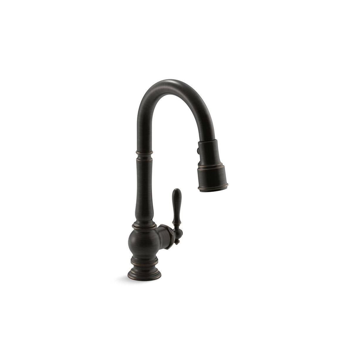 Kohler K-99261-SN Artifacts Single Handle Pull Down Kitchen Faucet - Vibrant Polished Nickel