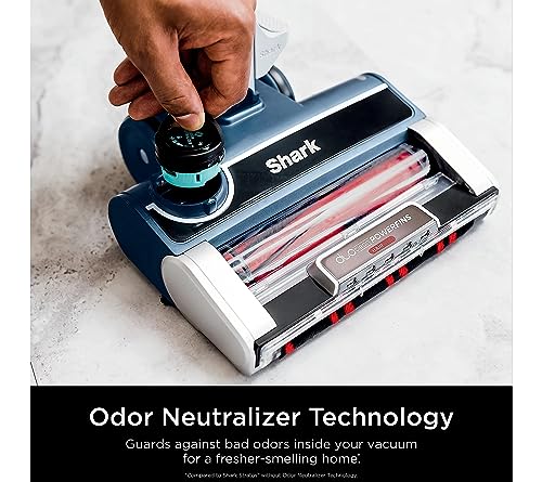 Shark HZ3002/QS3000Q Stratos Ultralight Corded Stick Vacuum with DuoClean PowerFins HairPro, Odor Neutralizer, Crevice & Upholstery Tool, Self-Cleaning Pet Power Brush, Teal (Renewed)