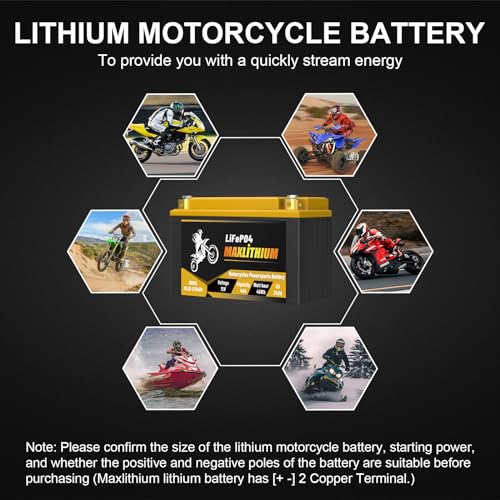 YTX20L-BS/YTX20-BS 12V 12Ah 720A Lithium Powersports Battery with Smart BMS, YTX20H-BS/YTX20HL-BS, Compatible ATV, UTV, Scooter, Snowmobile, 4 Wheeler, Lawn Mower, and Generator Battery, motorboat