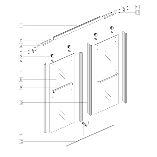 56-60in.W x 65in.H, Frameless Sliding Tub Door, with Clear Tampered Glass, Double Smooth Gliding Open and Close, Soft Closing, Reversible Installation, Brushed Nickel