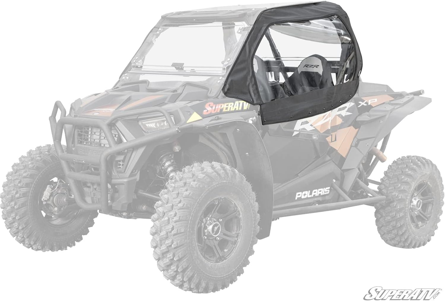 SuperATV Primal Soft Cab Enclosure Upper Doors for 2015-2020 Polaris RZR S 900-2 Upper Doors - Resistant to Water, Tears, UV Rays - Velcro Strips and Snaps Hold Doors Securely to Frame - USA Made