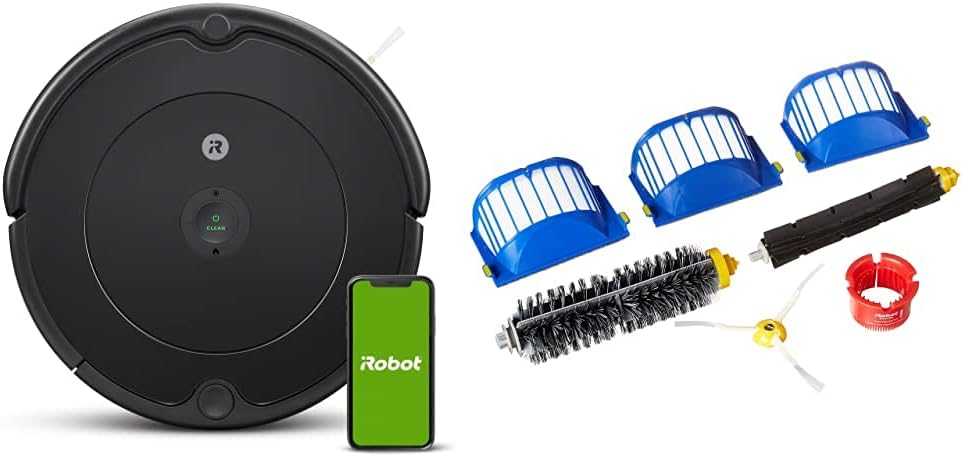 iRobot Roomba 694 Robot Vacuum-Wi-Fi Connectivity, Personalized Cleaning Recommendations, Works with Alexa, Good for Pet Hair, Carpets, Hard Floors, Self-Charging, Roomba 694