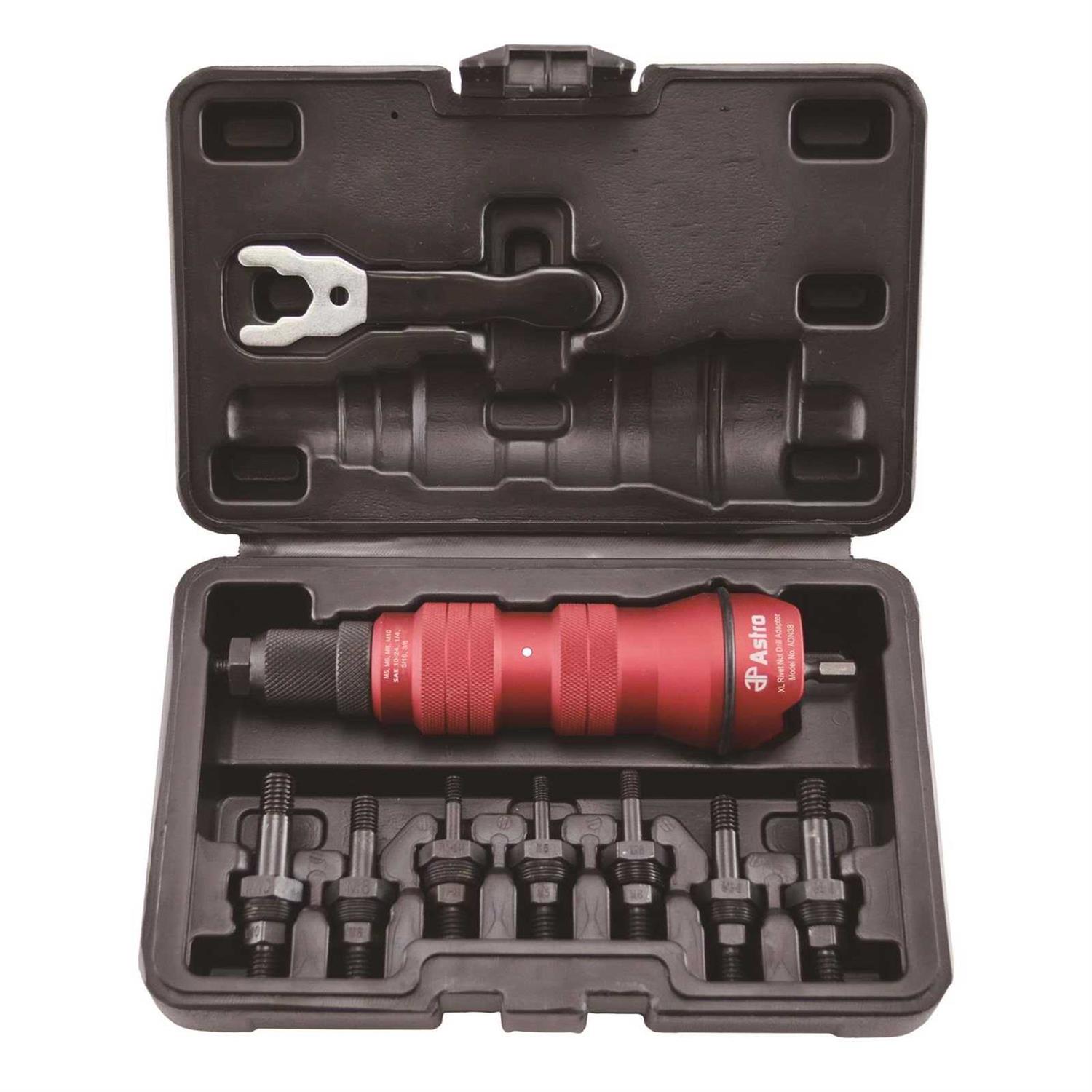 Astro Pneumatic Tool ADN38 XL Rivet Nut Drill Adapter Kit - Shop Hardware Tools Online Store