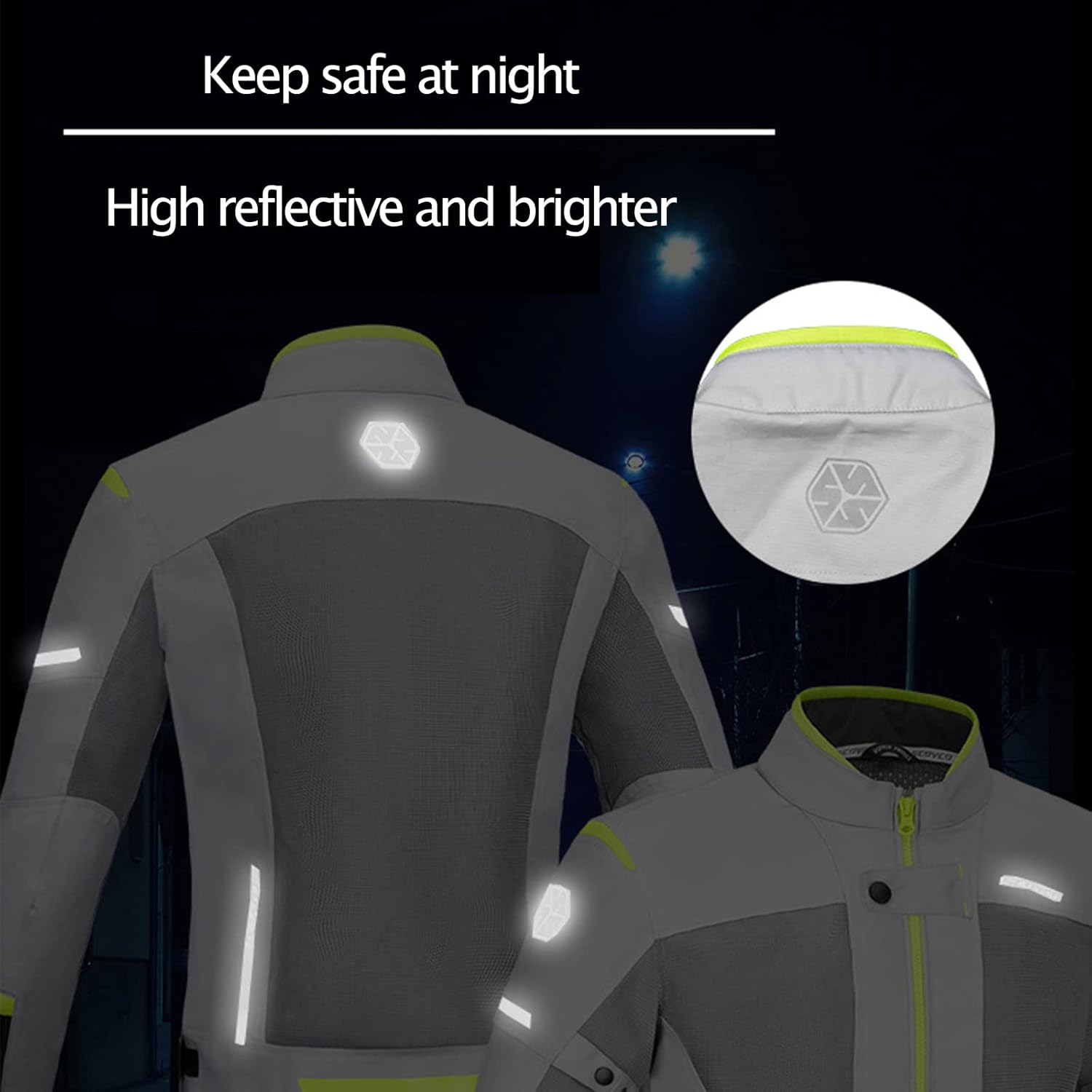 Motorcycle Jacket Motorbike Riding Jacket Windproof Motorcycle Full Body Protective Gear Armor Autumn Winter Moto Clothing,Orange,M
