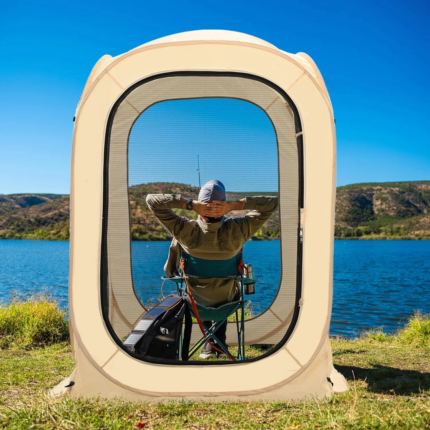 Sports Tent with Sealed Floor - Instant Tent Shelter - Outdoor Bubble Tent 1-6 Person - Rain Tent Camping Sun Shelter Pop Up