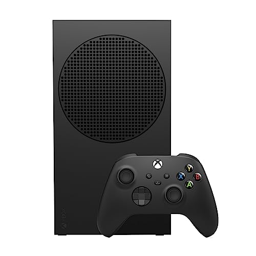 Microsoft Xbox Series S 1TB SSD Console Carbon Black - Includes Xbox Wireless Controller - Up to 120 frames per second - 10GB RAM 1TB SSD - Experience high dynamic range - Xbox Velocity Architecture (Renewed)