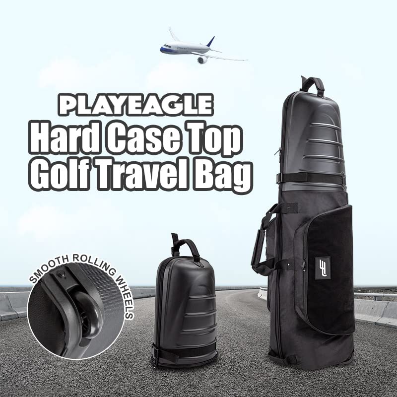 Golf Travel Bags for Airlines with Reinforced Wheels and Hard Case Top, Excellent Zipper Protect Your Clubs, Lightweight and Easy to Maneuver…