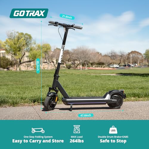 Gotrax Electric Scooter for Adults, 500W Motor 10" Solid Tire, Max 28-42 Miles Range 20Mph Top Speed, with Electric Code Lock Long Battery Life, Foldable Commuting Electric Scooter UL2272 Certificated