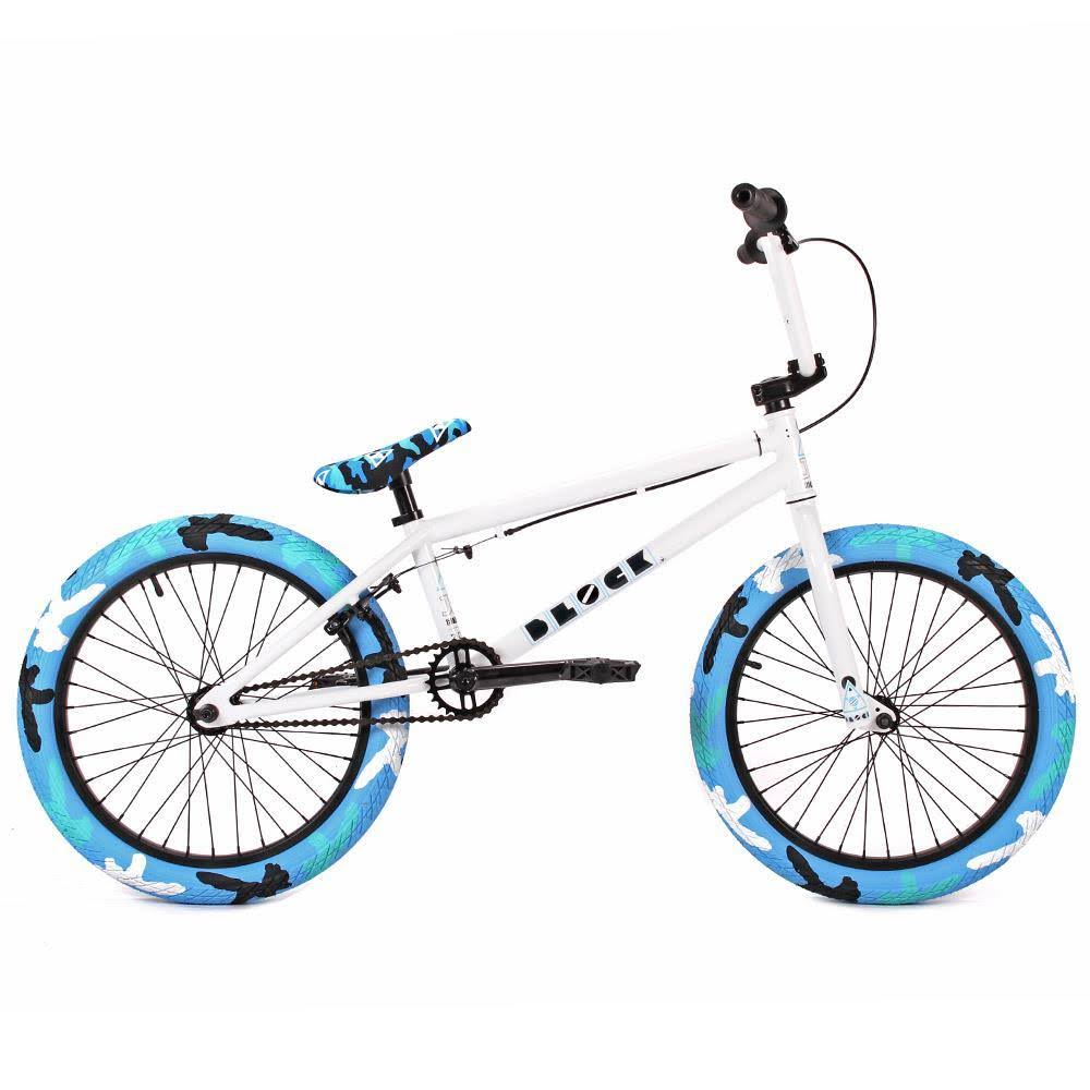 Jet BMX Block BMX Bike Gloss White with Green Camo
