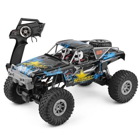 Wltoys 104310 RC Car 1/10 Climbing Car 4WD Dual Motor RC Off Road 2.4G Remote Control Car Gift Toy for Kids RTR, Size: 47.2, Blu