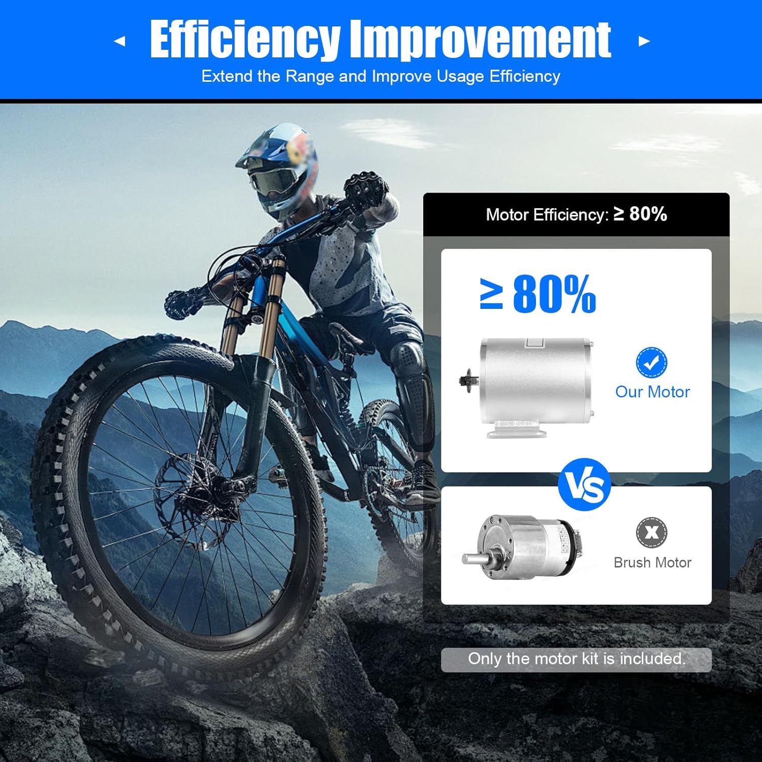 Brushless Motor Kit with Controller and Throttle 48-72V 3000W 6000RPM High Speed Motor Go Kart Electric Brushless Motor Kit for Electric Scooter E Bike Engine Motorcycle DIY Part Conversion Kit
