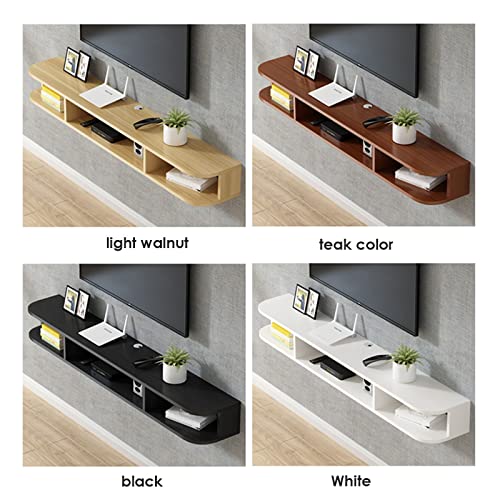 Floating TV Stand Cabinet Wall Mounted Tv Unit Floating Tv Stand Wall Mounted,Floating Tv Shelf,Wall Mounted Tv Multimedia Storage Shelf Unit,Set-Top Box Shelf for Living Room Bedroom