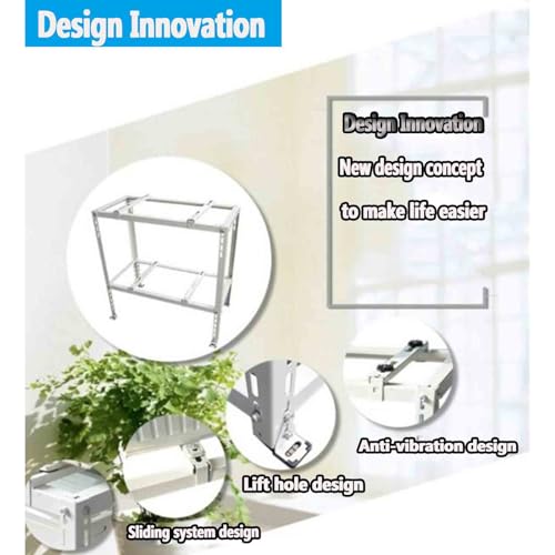 Double Levels Ground Stand for Mini Split Air Conditioners Heat Pump System,Heavy Duty Ground Stand for Mini Split 9,000-18,000 BTU,Condenser Stand for Ductless Mini Split Air Conditioner Stand&HVAC