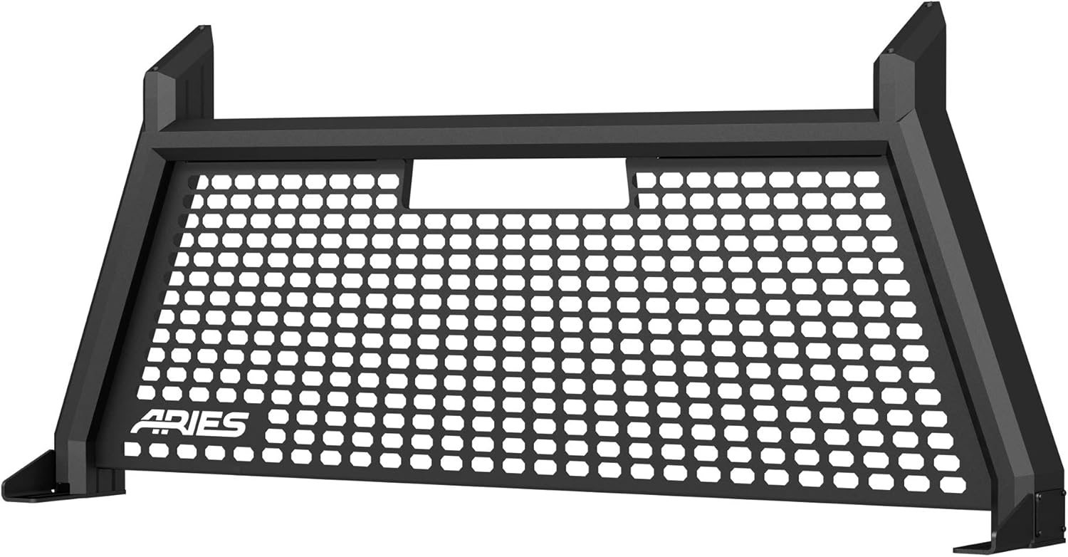 ARIES 1110102 AdvantEDGE Black Aluminum Truck Headache Rack Cab Protector, Select Ford F-150