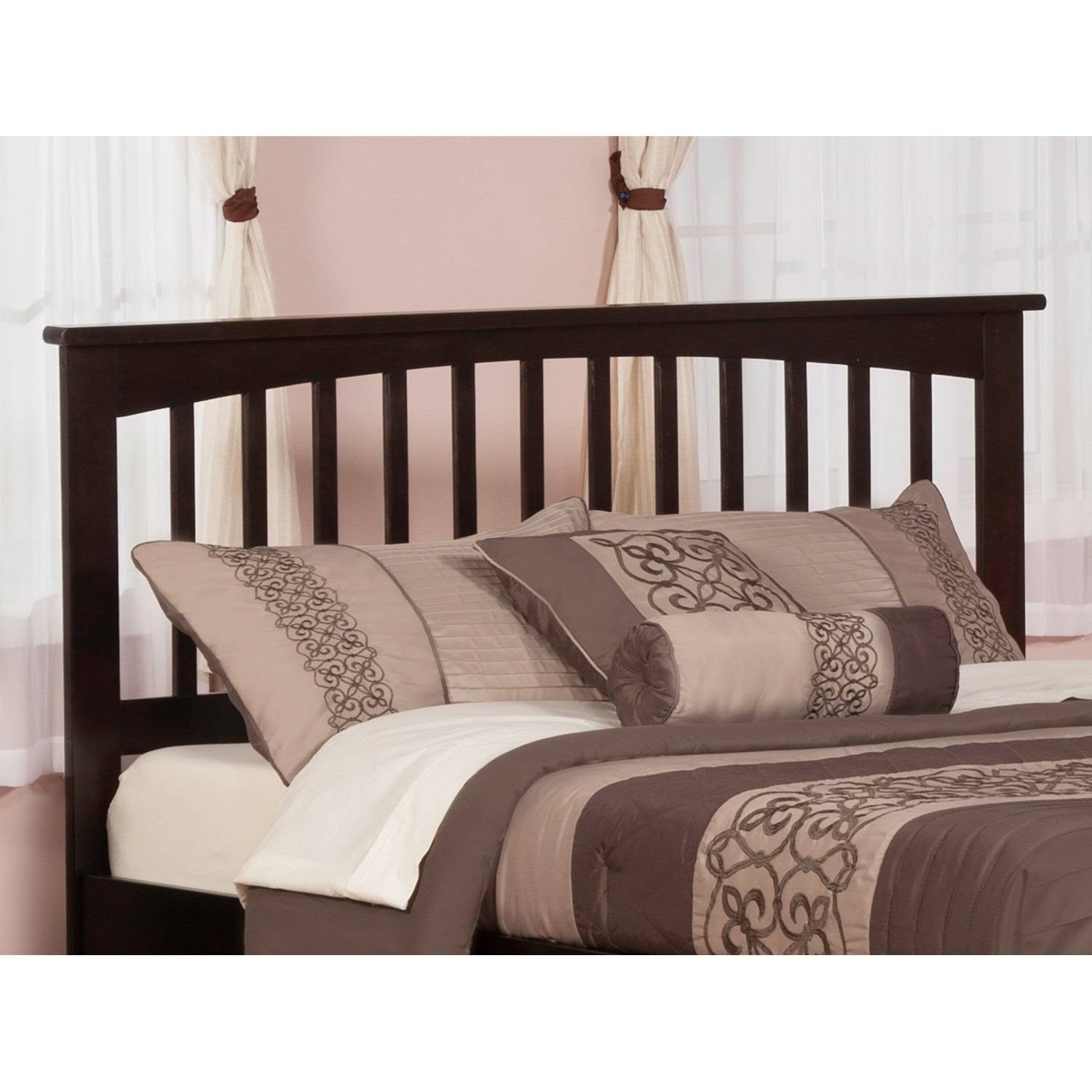 Atlantic Furniture Mission Headboard King Espresso, Brown