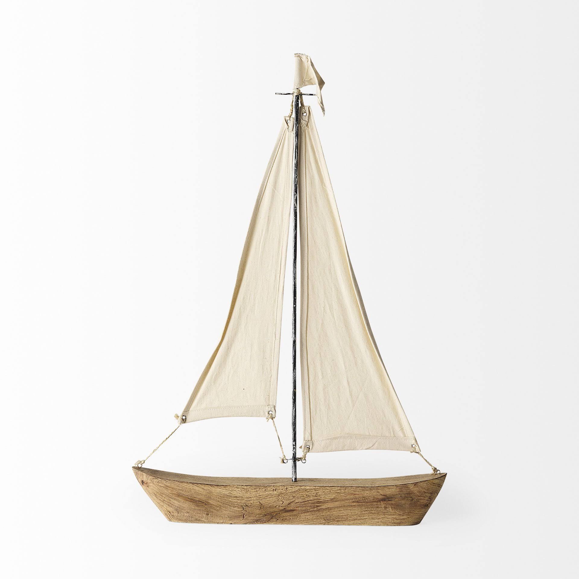 Tartane (32x22H) Nautical Inspired Sailboat in Natural Brown