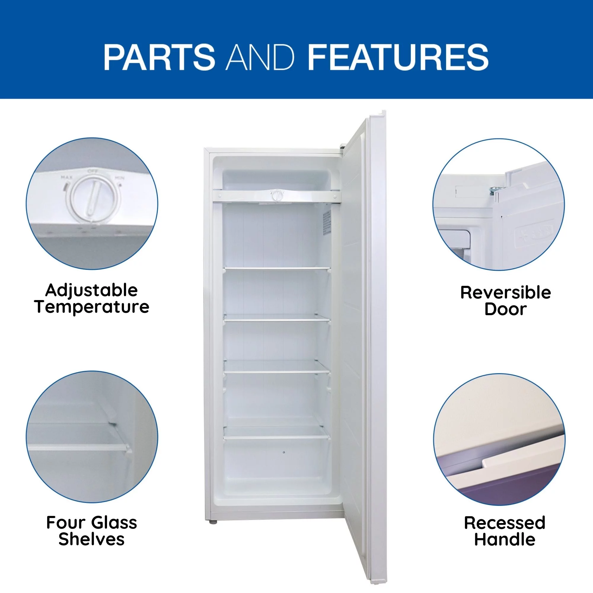 Koolatron Garage-Ready Upright Freezer, 7.0 cu ft (198L), White, Low-Frost, Space-Saving Flat Back