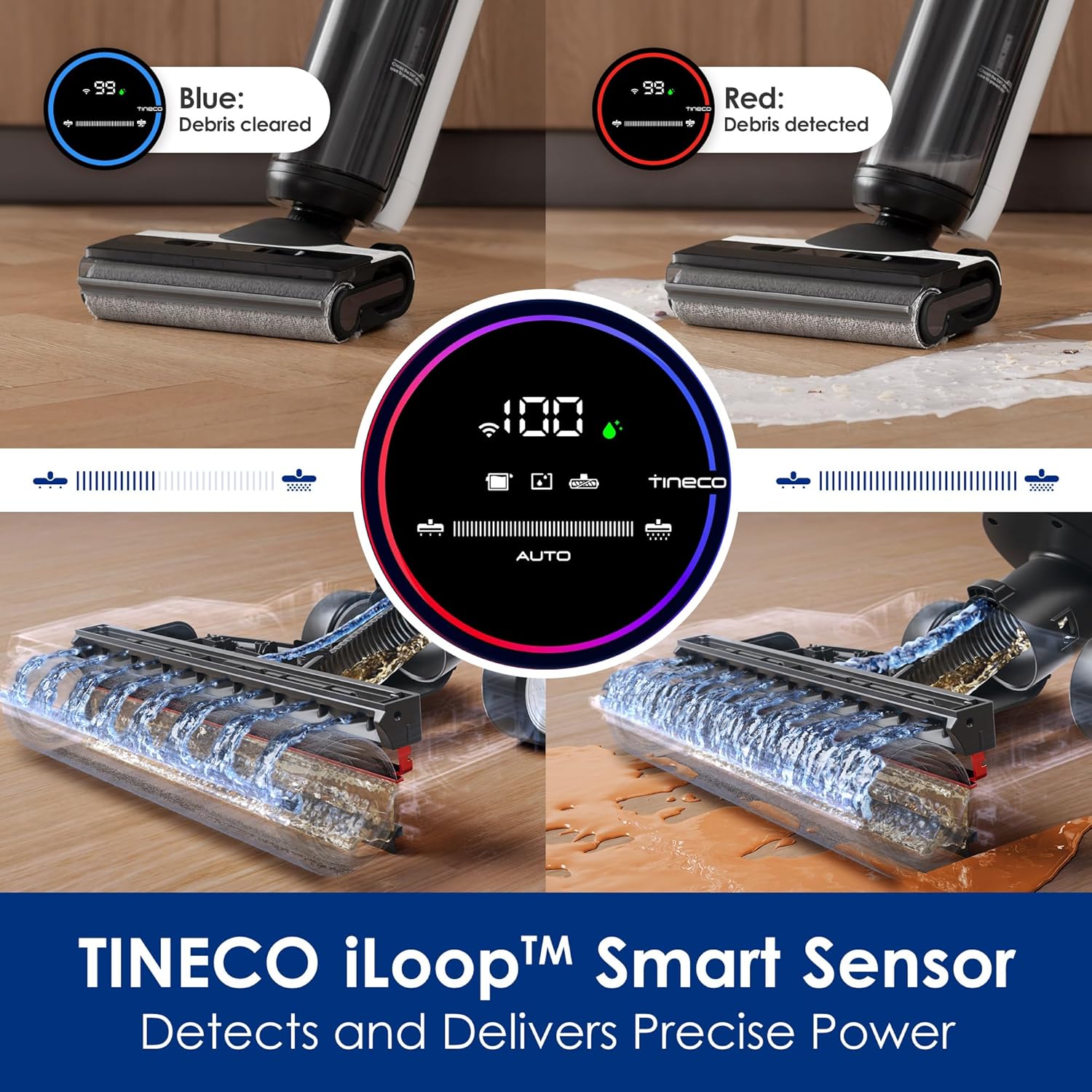 Tineco Floor ONE S6 Cordless Wet Dry Vacuum Floor Cleaner Washer A11 Pet Cordless Stick Vacuum Cleaner