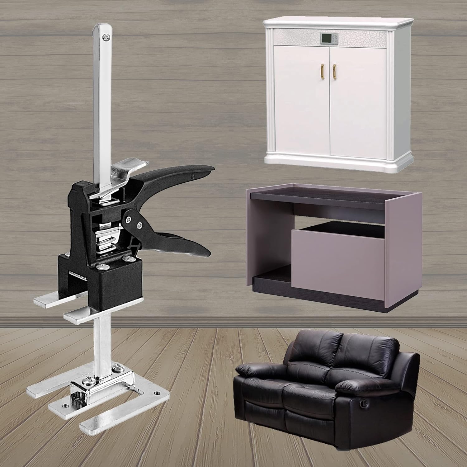 Lever Arm Labor Saving Arm Hand Jack Appliance Lift Jack Cabinet Jacks For Installing Cabinets Drywall Lift Effort Elevator Furniture Jack Door Installation Tools Height Up To Rises7.73 Inches 2 PACK