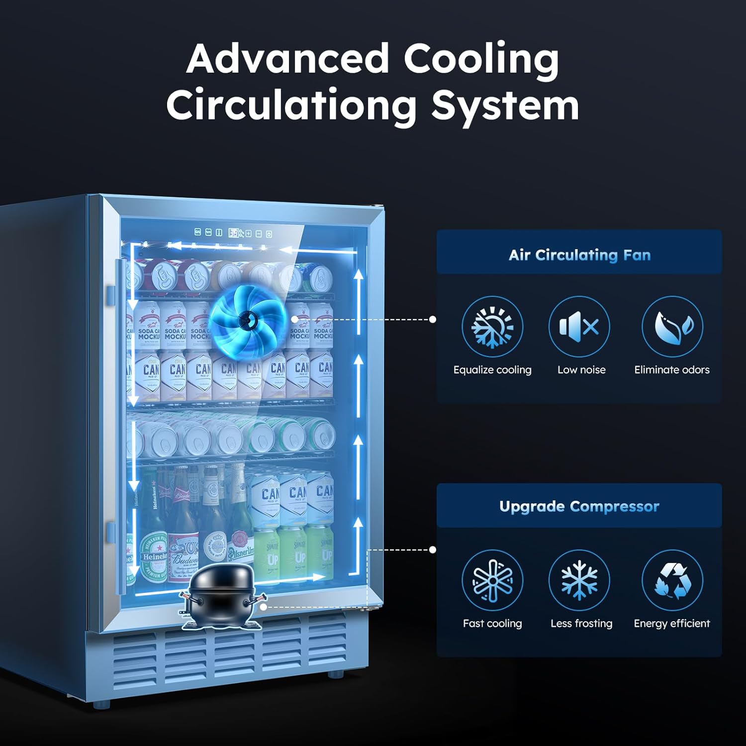 Outdoor Beverage Refrigerator, 24 Inch Under Counter Double Drawer Fridge, Stainless Steel, Freestanding/Built-In Installation Outdoor Beverage Fridge for Patio, Outdoor Beverage Cooler with Wheels